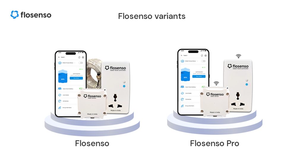 Flosenso variants wired and wireless water level controller